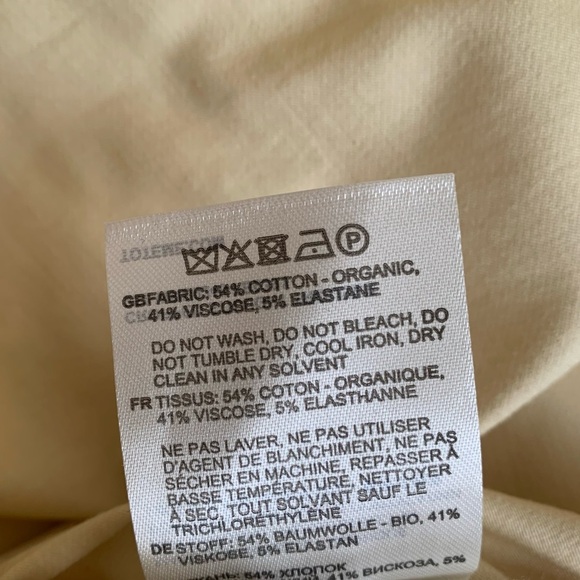 NWT Toteme Cropped Straight Trousers Satin Sheen Pants Ecru - Picture 14 of 16